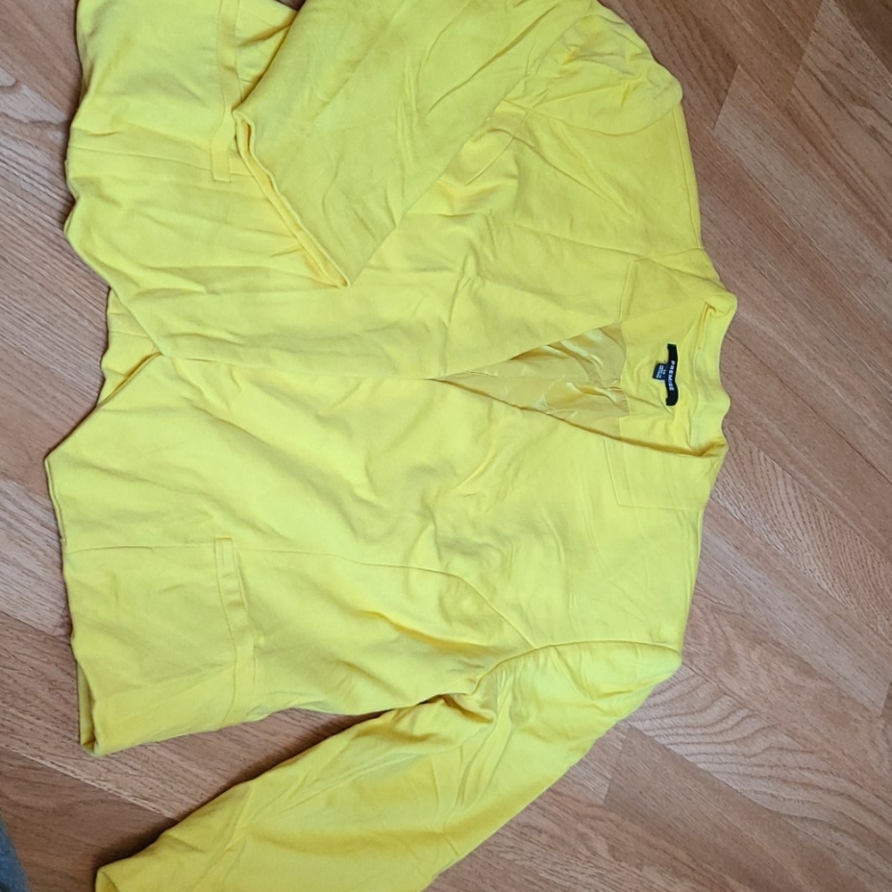 Yellow Cropped Blazer